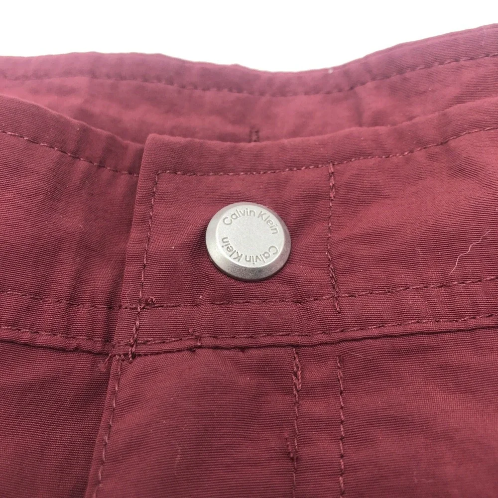 Calvin Klein Mens Shorts Swimwear NWT Extra Large Maroon  Nylon Burgundy Pockets